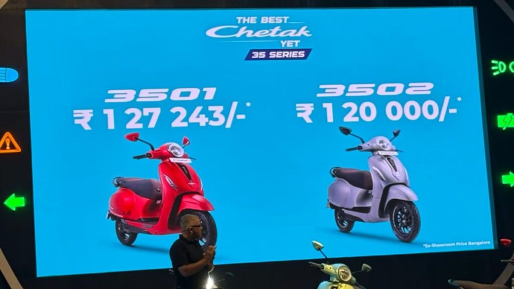 2025 bajaj chetak electric scooter price