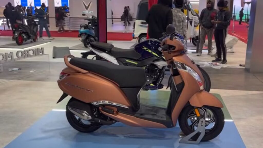 TVS Jupiter CNG Scooter in Auto Expo